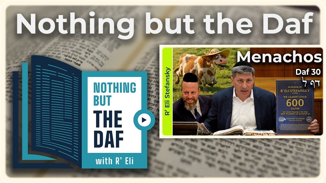 CHAZARAH - Menachos Daf 30 | "Nothing but the Daf" with R' Eli Stefansky