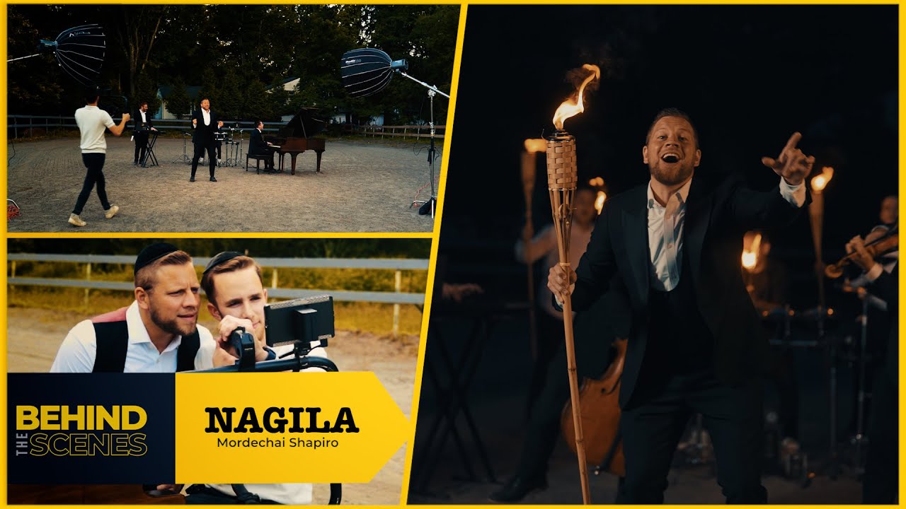 Mordechai Shapiro Nagila - BEHIND THE SCENES | מרדכי שפירא נגילה - אחורי הקליפ
