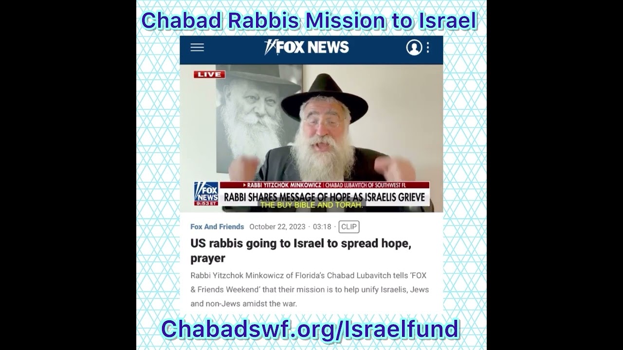 Fox News interviews Rabbi Yitzchok Minkowicz Mission of Faith, Hope, Joy & Unity by 25 Chabad Rabbis