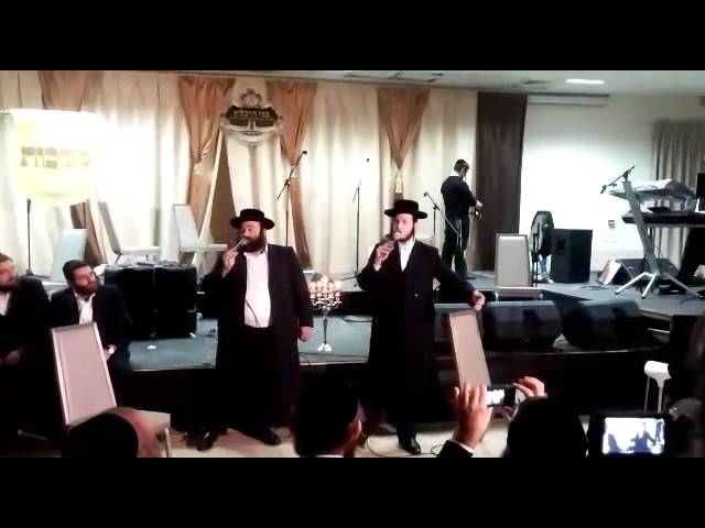 Motty Ilowitz singing his composition "ner shabbos" with Israel famous star Yoely Klein