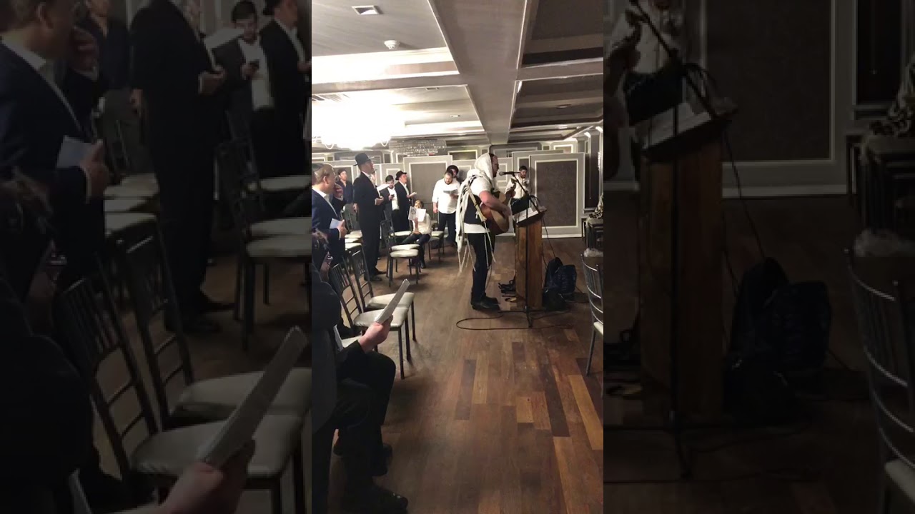 Moshe Groner leading the first night slichos in Lakewood.