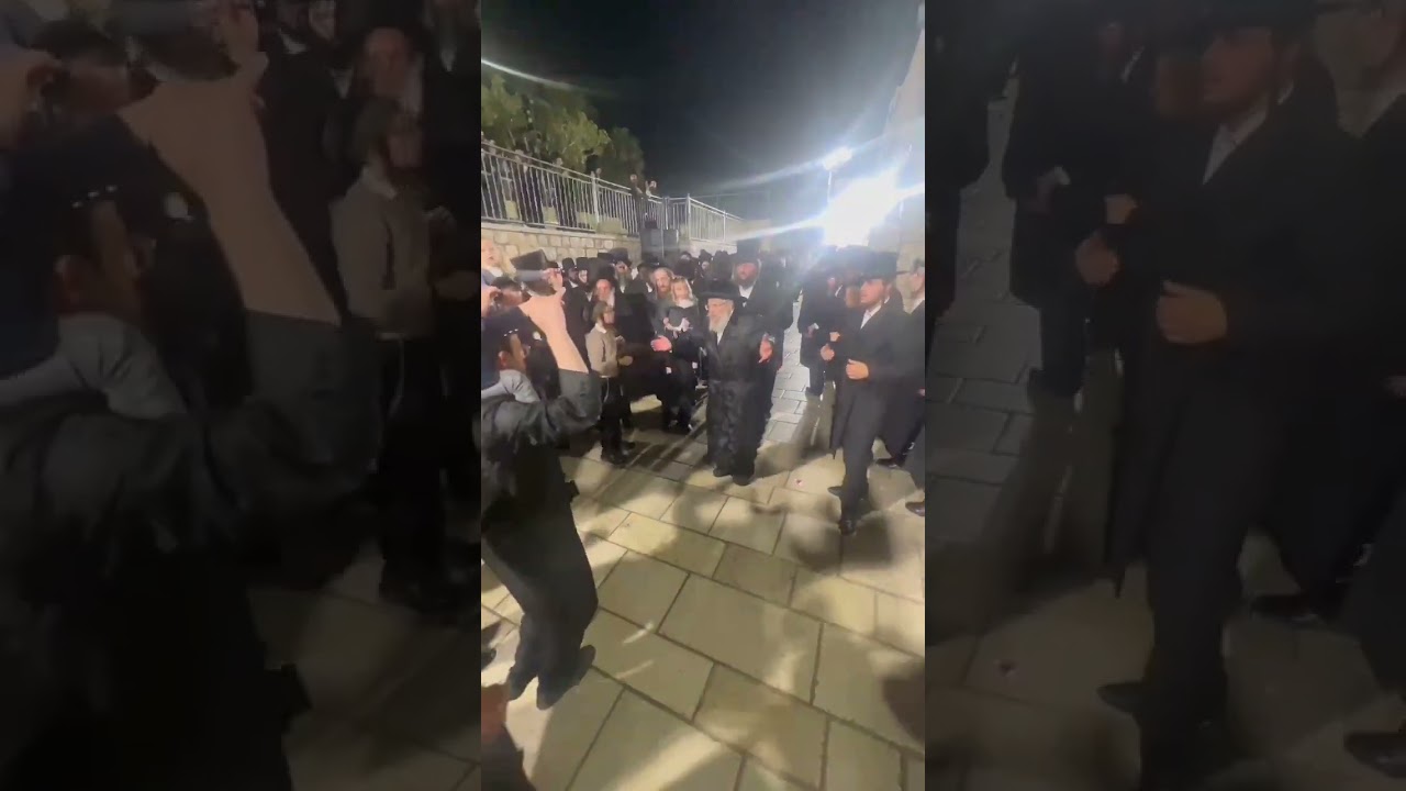 האדמו"ר מפינסק קארלין שליט"א בריקוד באתרא קדישא מירון