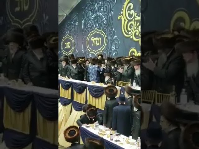 R' Duvid Hager Son Of viznitz Monsey Rebbe At The Bobover Wedding - 8 Sivan 5778