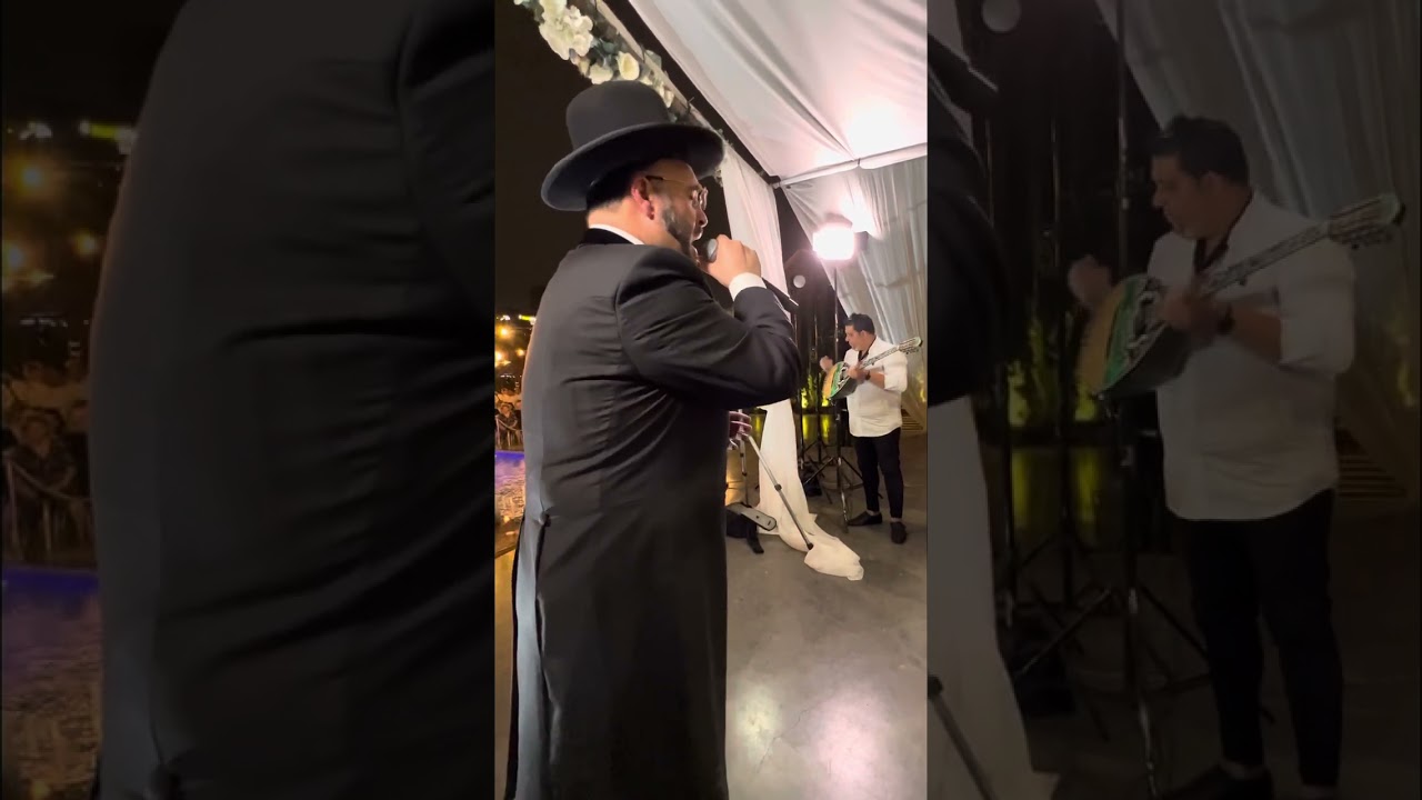 הרב המזמר דודו דרעי ורוניוס הכנר בטקס חופה וקידושין