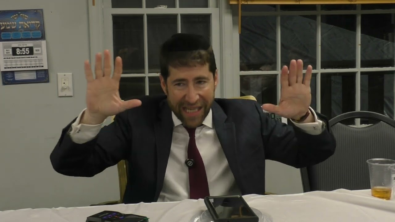 Rabbi Benzion Klatzko speaking at Thursday night Mishmar at Scheiner's Shul Parshas Eikev