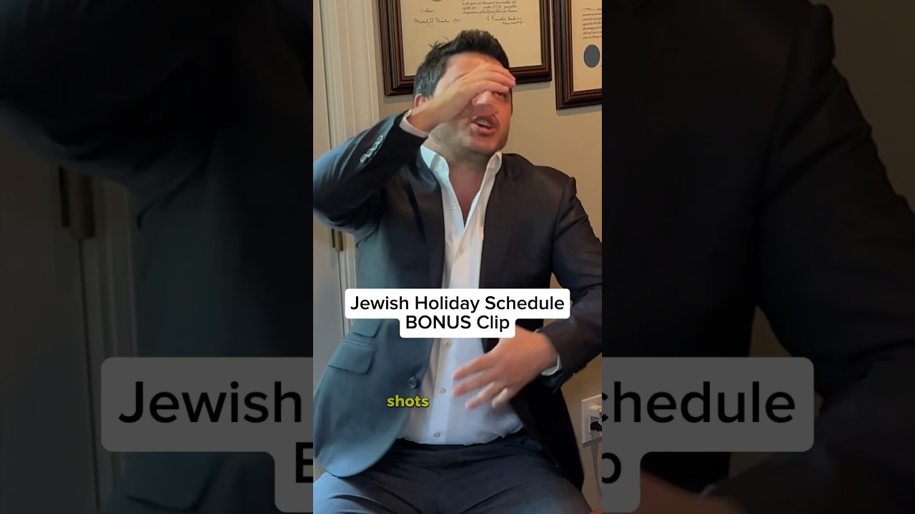 Jewish Holiday Schedule - BONUS CLIP! #shorts #comedy #jewishholidays #sketchcomedy #parody #jewish