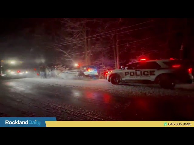 A vehicle rolled over in the early morning hours of Sunday morning in the area of Haverstraw Road