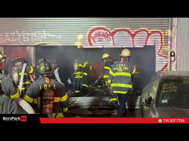 Firefighters responded to a fire at Coney Island Avenue and Cortelyou Road