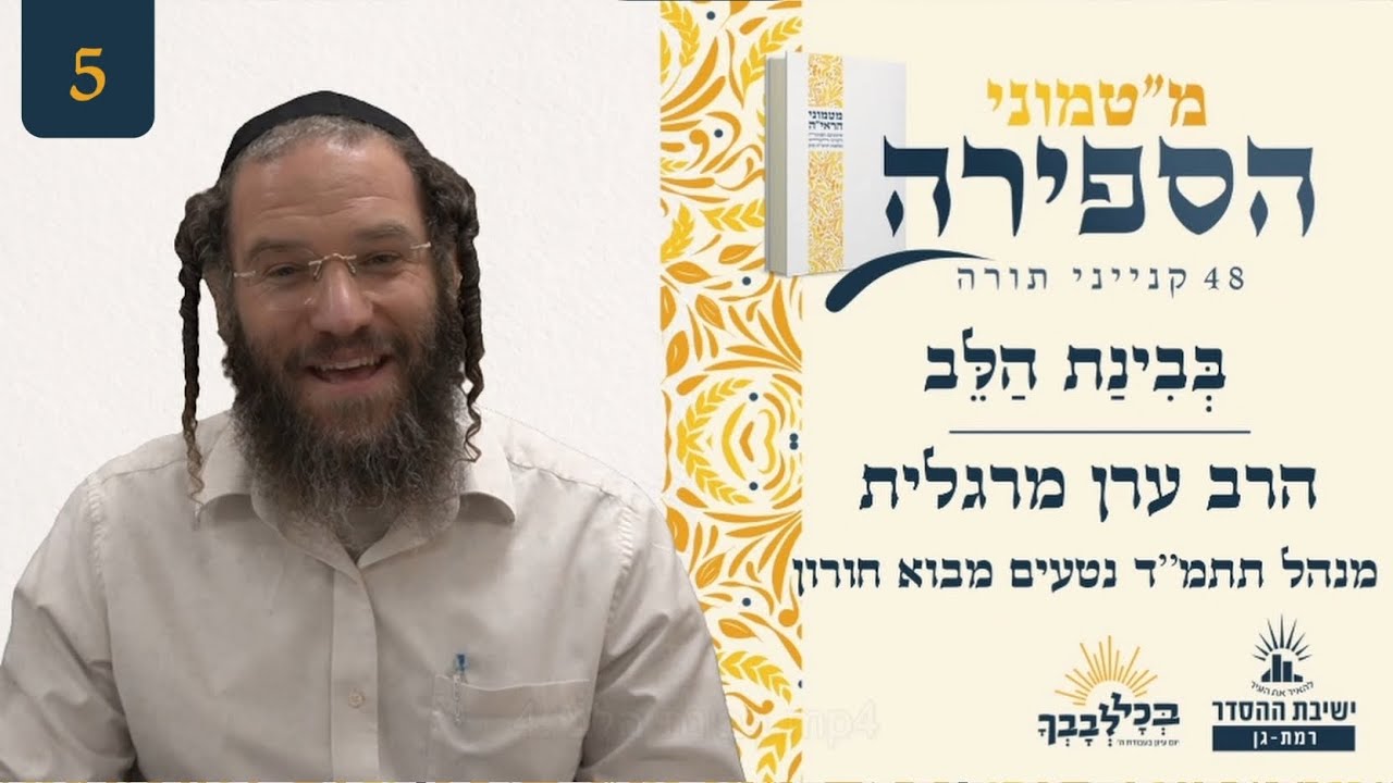 בְּבִינַת הַלֵּב | מ"טמוני הספירה- חמישה ימים לעומר | הרב ערן מרגלית | מנהל תתמ”ד נטעים מבוא חורון
