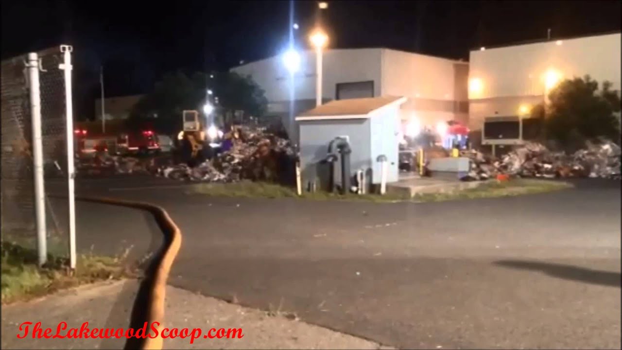 Fire Ocean County Recycling Center Lakewood