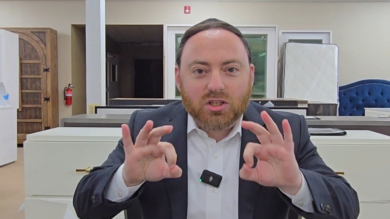 my visit at MBW liquidators before Yom Tov and received a powerful message from R Duvid Schwartz