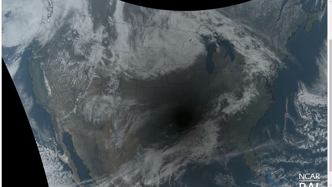Satellite view of the 4/8/24 eclipse