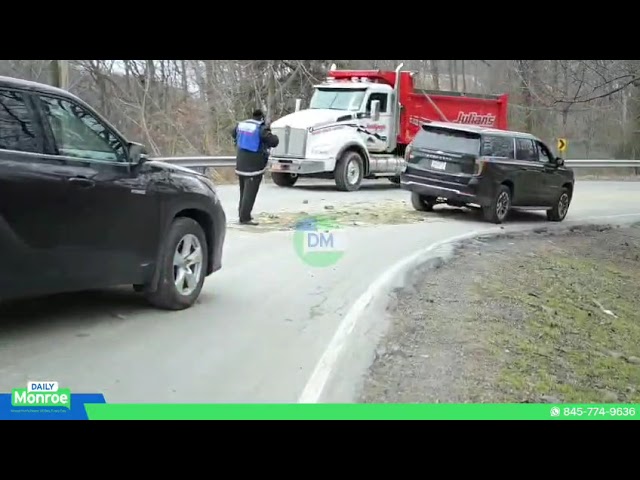 Dump truck spilled its load on Schunnemunk Rd near Seven Springs Rd.