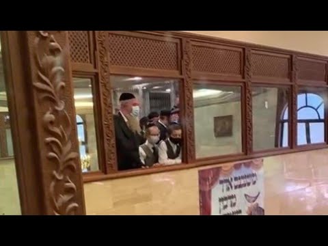 Purim Tish Of The Karlin Stolin Rabba, In Israel.