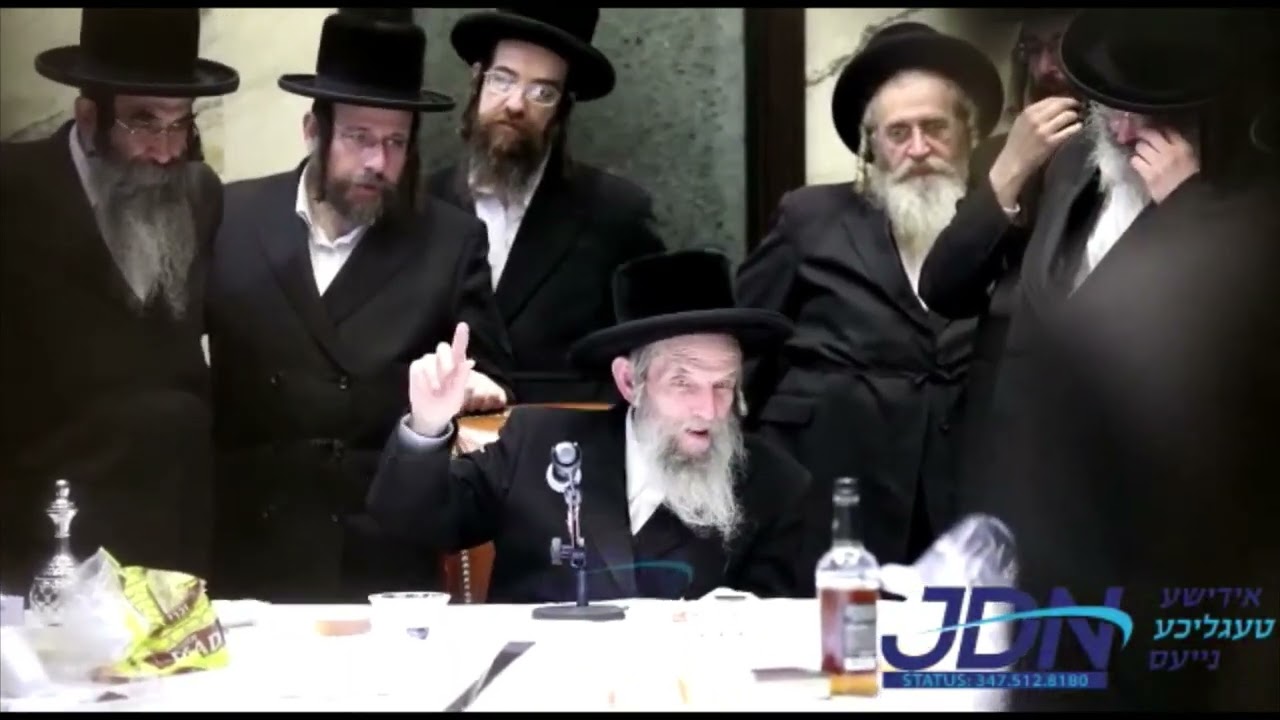 Slonimer Rebbe Conducting Rosh Chodesh Adar II Tish In Boro Park - 5782
