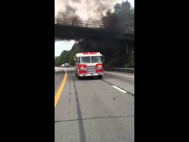 Route 17 Car engulfed in Flames