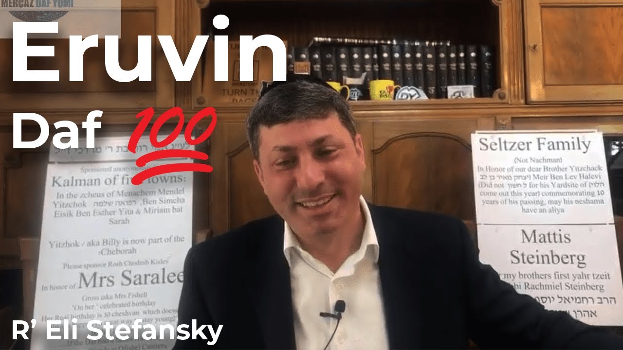Daf Yomi Eruvin Daf 100 by R’ Eli Stefansky