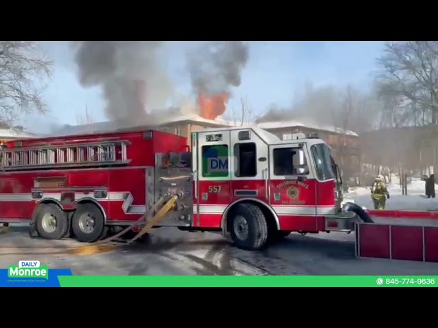 3-alarm fire has broken out in a residential building at 33 Tanger Road.