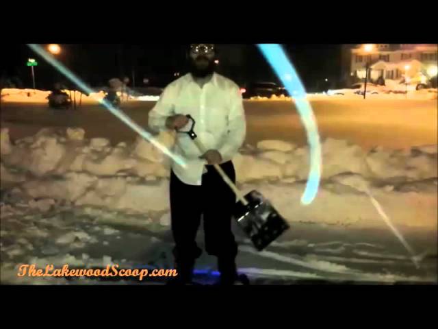Turx Shoveling on Hoverboard in Blizzard