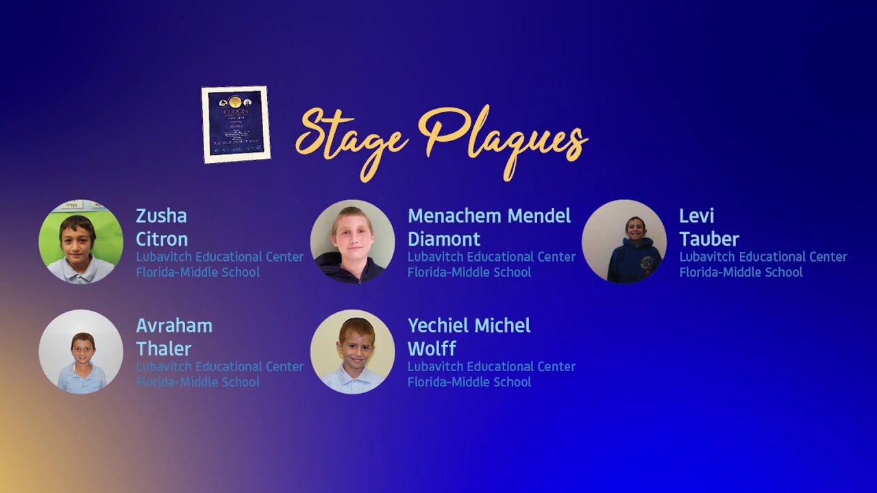 Boys Awards  - Chidon 5780