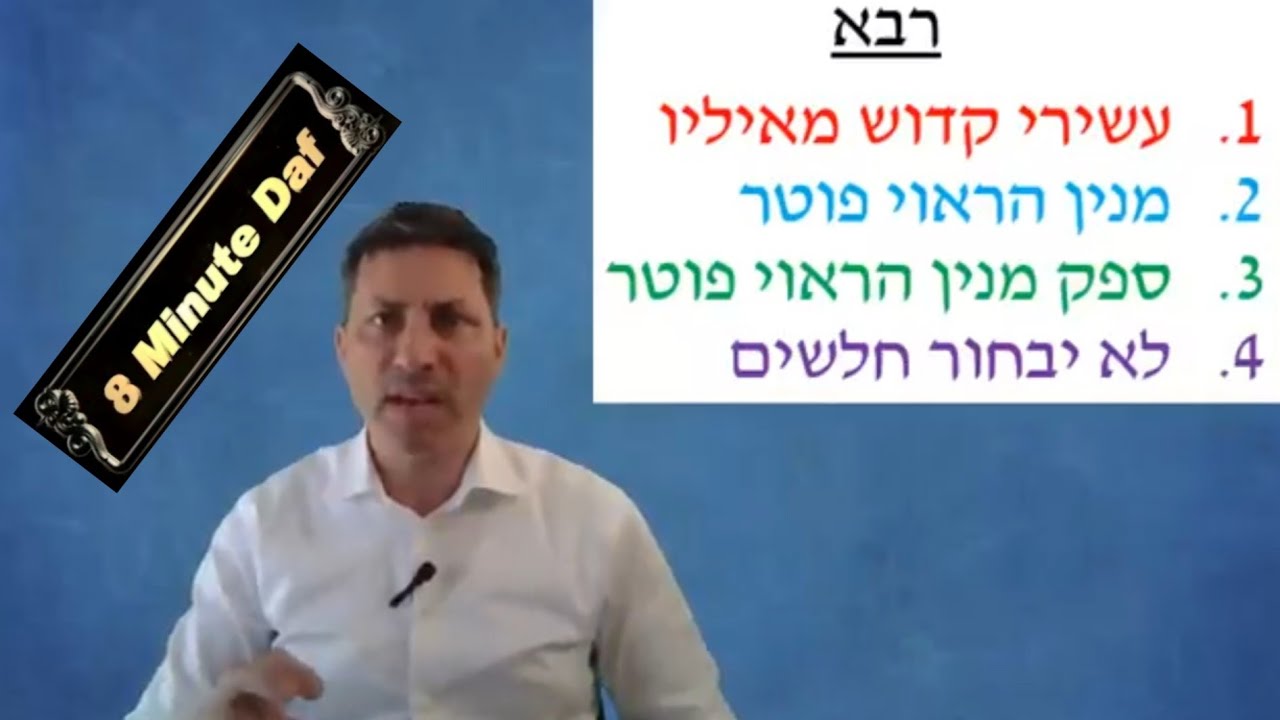 8 Min Daf - Bechoros Daf 59 by R’ Eli Stefansky