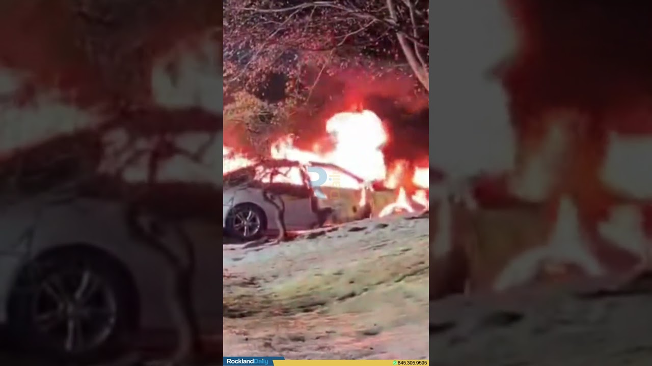 Fully Involved Vehicle Fire at 5 Hillside Terrace in Wesley Hills