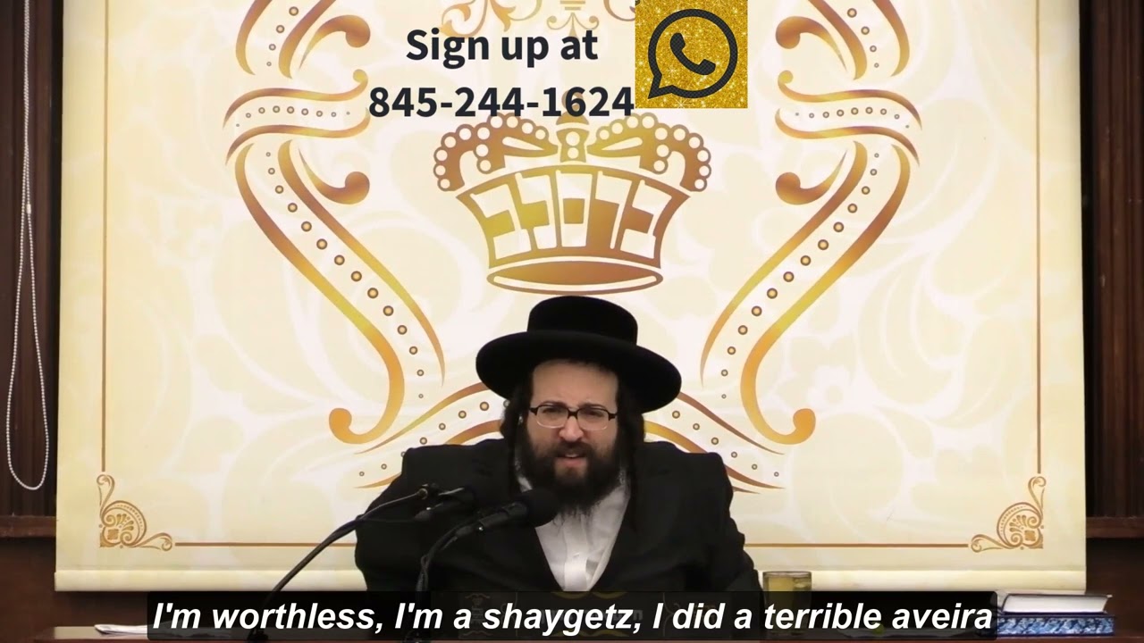 Rabbi Yoel Roth - I'm a failure, Hashem hates me and wants to punish me...