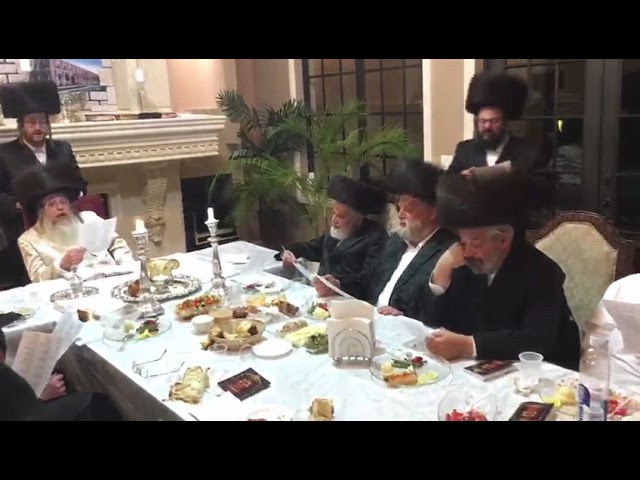 Michoel Schnitzler sings for the tosh rebbe.~מיכאל שניצלער א מצה אין אויבן אריין אצל האדמו"ר מטאהש