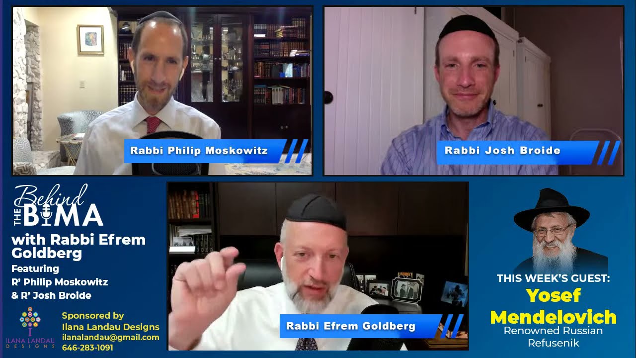 #61: Behind the Bima - R. Yosef Mendelevich