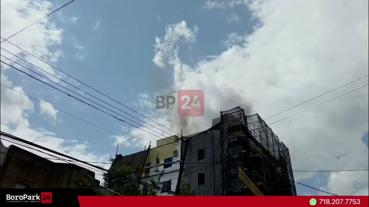 Fire Department and Hatzolah rushed to a fire in a construction site on 39th Street