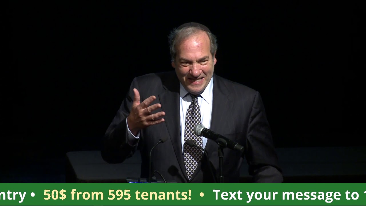 Rabbi Yechiel Eckstein addresses the Colel Chabad Dinner - 2018 w/intro
