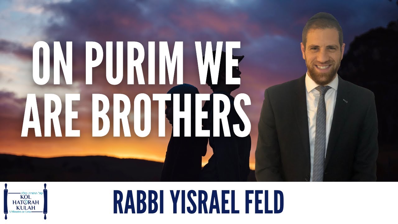 On Purim We Are Brothers - Rabbi Yisrael Feld