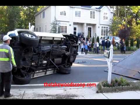 Overturn On County Line Flipping Car Back Over