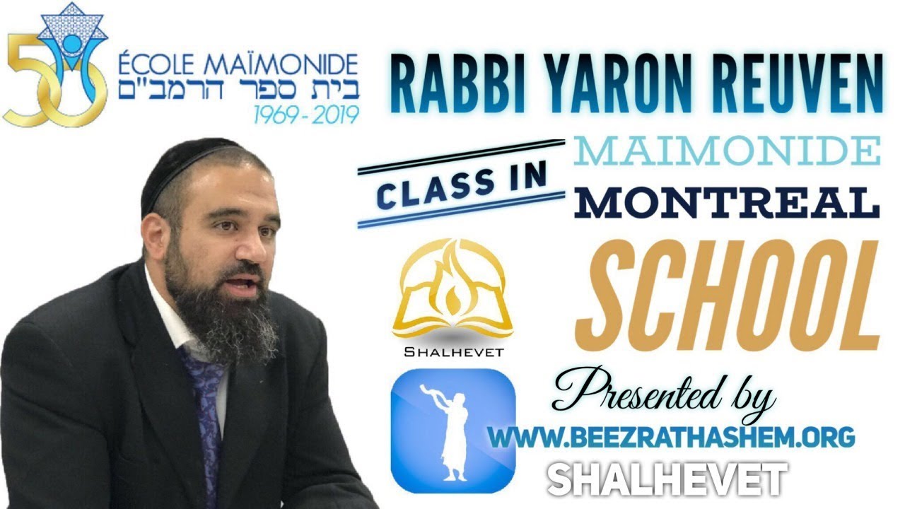 Rabbi Reuven Class In Maimonide School Montreal