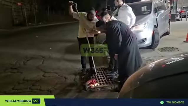 Chaveirim successfully recovered an item that fell into a street drain.