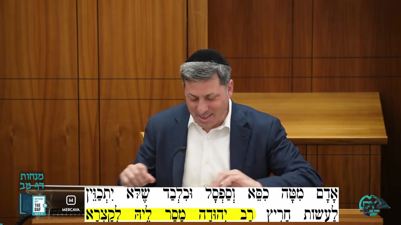 CHAZARAH - Menachos Daf 42 | "Nothing but the Daf" with R' Eli Stefansky